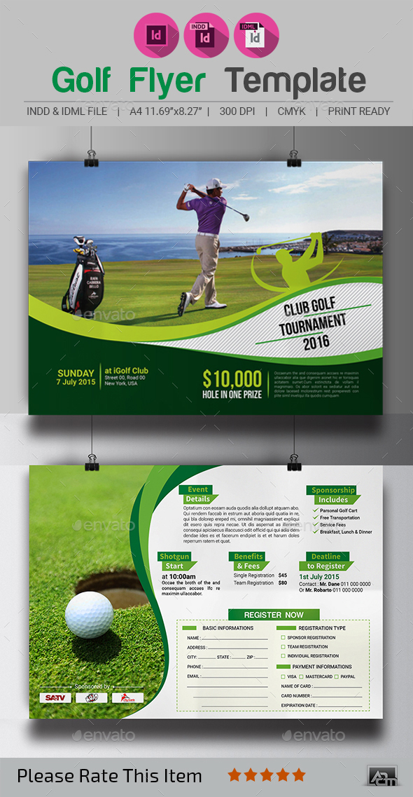 golf tournament flyer template by aam360 graphicriver golf flyer templates